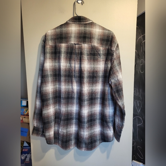 Arnold Palmer Flanel Brown Shirt, Size Large - Picture 2 of 4